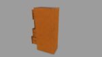 Cabinet orange metal box