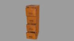 Cabinet orange metal box