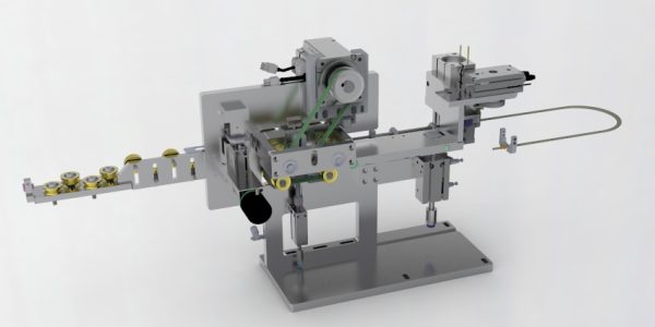 Cable feeding and cutting mechanism