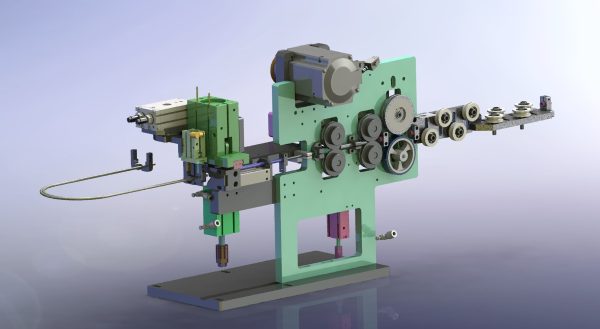 Cable feeding and cutting mechanism