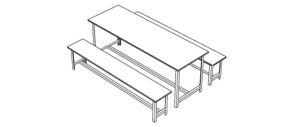 Canteen Steel Table