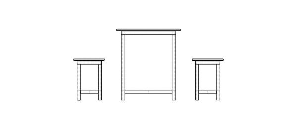 Canteen Steel Table