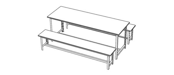 Canteen Steel Table
