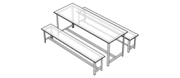 Canteen Steel Table