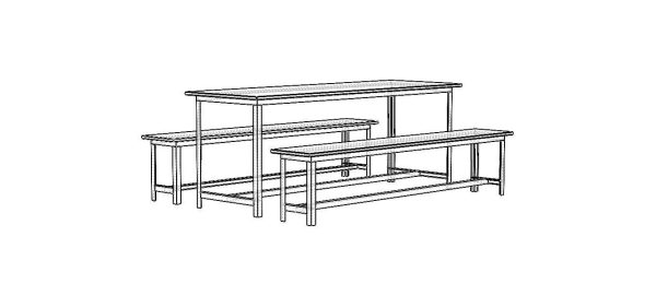 Canteen Steel Table