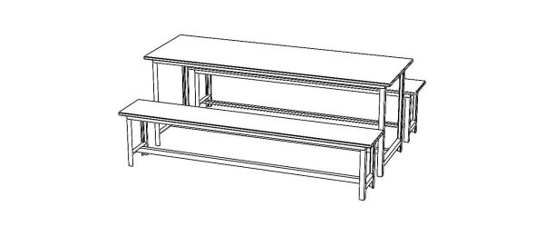 Canteen Steel Table