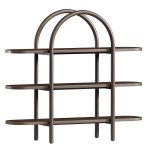 Canyon Black Wood Wide 3 Shelf Bookcase by Leanne Ford