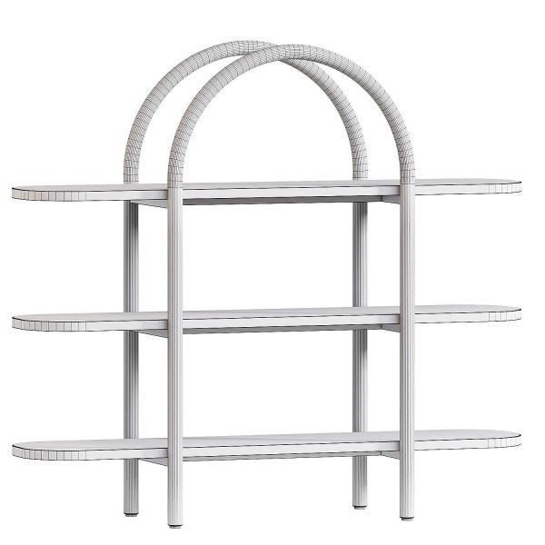 Canyon Black Wood Wide 3 Shelf Bookcase by Leanne Ford