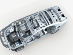 Car Frame with Chassis Engine 01