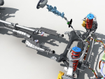 Car Frame with Chassis Engine 01