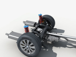 Car Frame with Chassis Engine 01