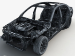 Car Frame with Chassis Engine 01