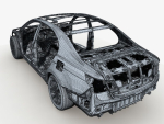 Car Frame with Chassis Engine 01