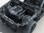 Car Frame with Chassis Engine 01