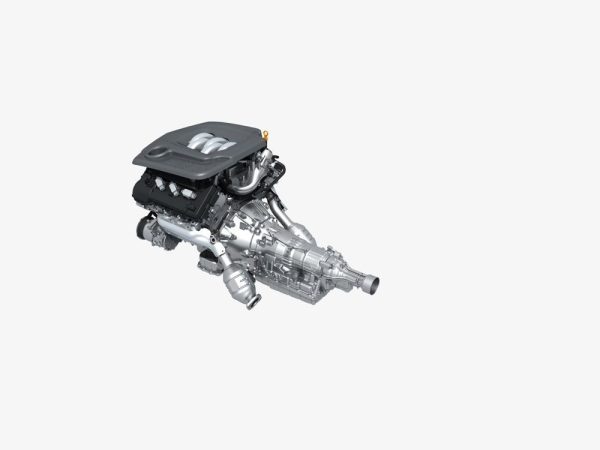 Car Frame with Chassis Engine 01