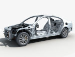 Car Frame with Chassis Engine 01