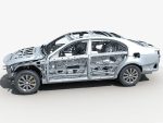 Car Frame with Chassis Engine 02