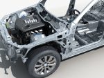 Car Frame with Chassis Engine 02