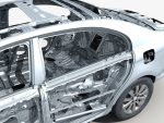 Car Frame with Chassis Engine 02