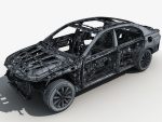 Car Frame with Chassis Engine 02