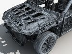 Car Frame with Chassis Engine 02