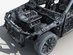 Car Frame with Chassis Engine 02