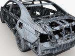 Car Frame with Chassis Engine 02