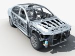 Car Frame with Chassis Engine 02