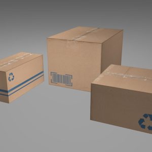 Cardboard Boxes Low Poly