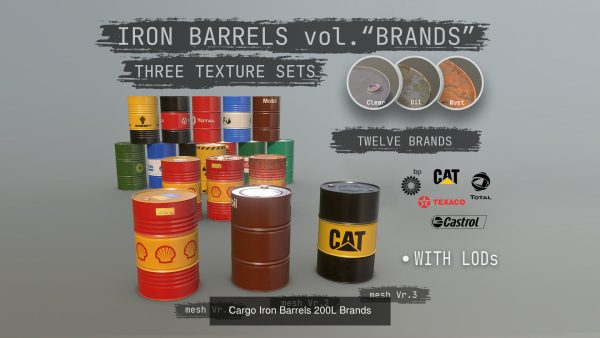 Cargo Iron Barrels 200L