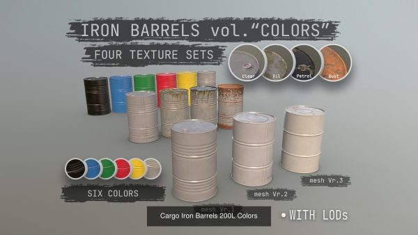 Cargo Iron Barrels 200L