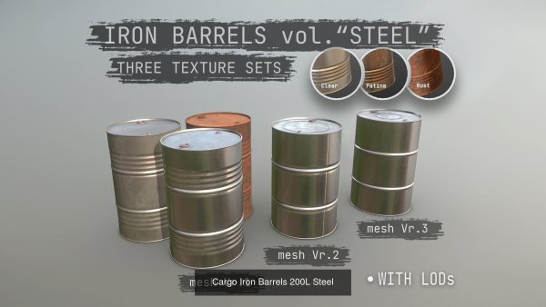 Cargo Iron Barrels 200L