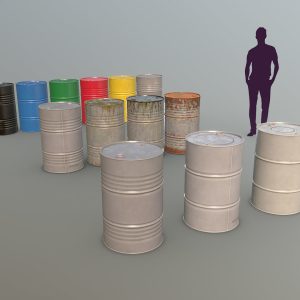 cargo-iron-barrels-200l-colors-3d-model-low-poly-obj-fbx-cob