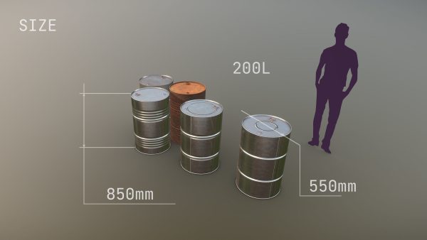 Cargo Iron Barrels 200L Steel