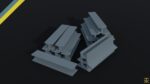 Cartoon Industrial metal beams Polygonal Style