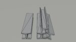 Cartoon Industrial metal beams Polygonal Style