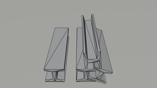 Cartoon Industrial metal beams Polygonal Style