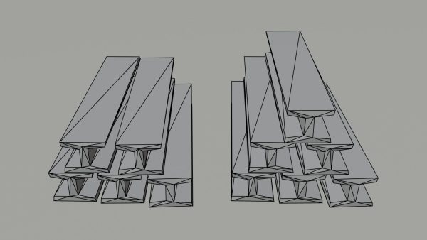 Cartoon Industrial metal beams Polygonal Style