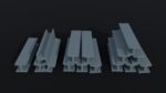 Cartoon Industrial metal beams Polygonal Style