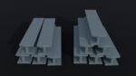 Cartoon Industrial metal beams Polygonal Style