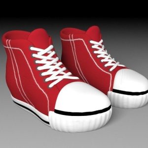 Cartoon red shoes