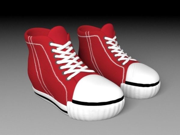 Cartoon red shoes