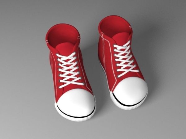 Cartoon red shoes