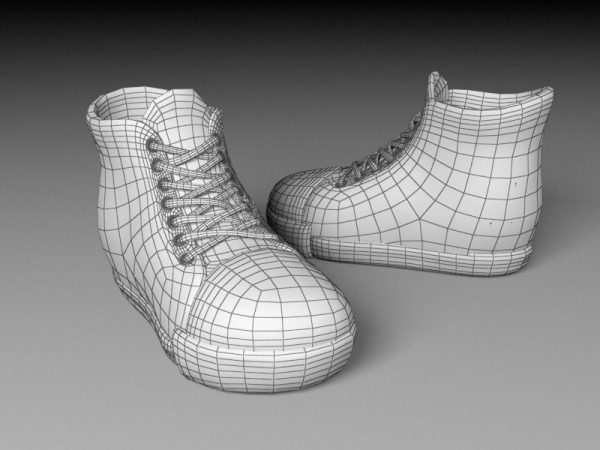 Cartoon red shoes