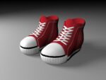 Cartoon red shoes