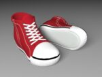 Cartoon red shoes
