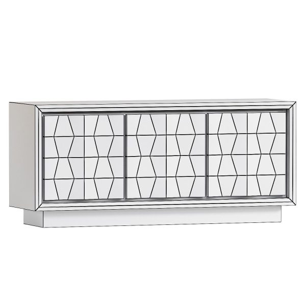 Carved Pattern Media Console