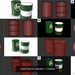 castrol-barrel-collection-3d-model-e77482582f