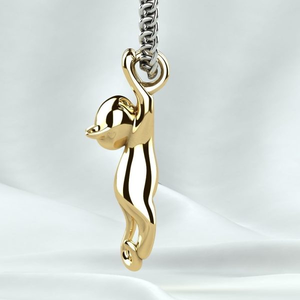 Cat Gold or Silver Pendant
