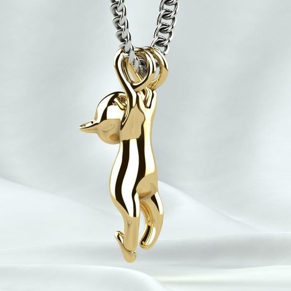 Cat Gold or Silver Pendant